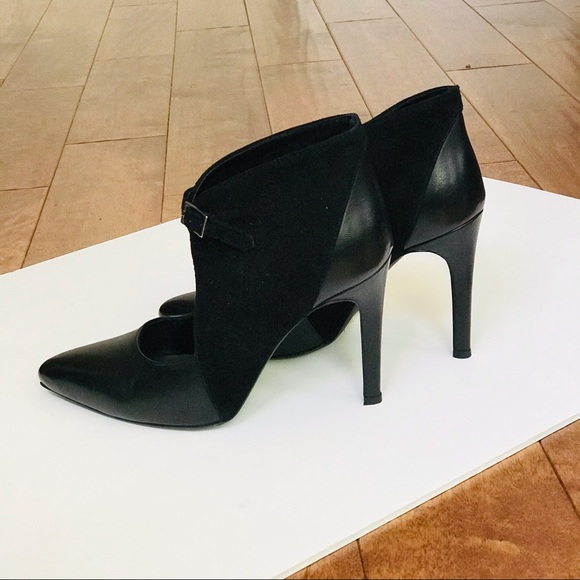 Scarpa Black Leather & Suede Heels - Picture 9 of 13